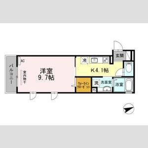 D-room HIROO203号室 間取