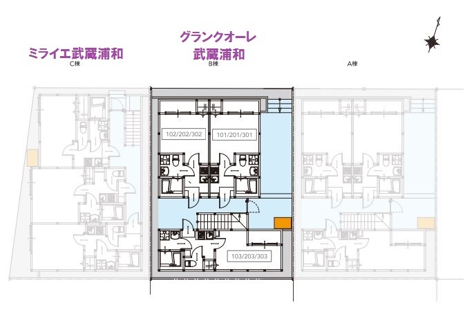 グランクオーレ武蔵浦和1階 部屋その他