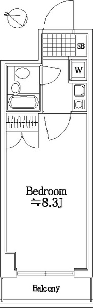 モンテベルデ横浜中央907号室 間取