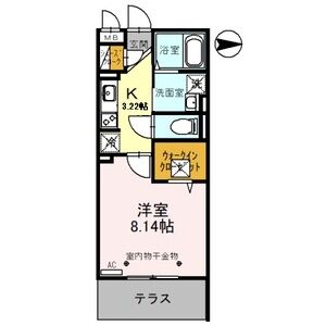 レーヴ・シェソワ107号室 間取