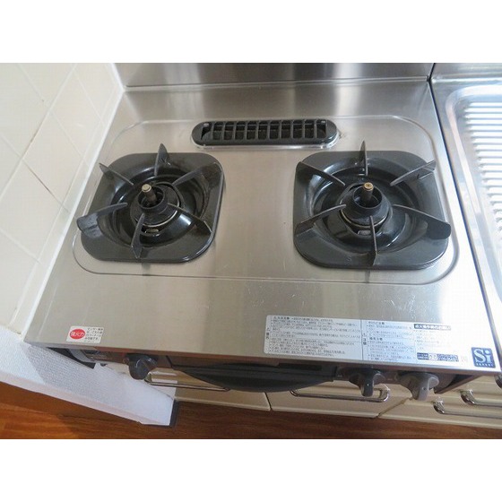 ファミーユコート恩田Ｂ棟0302号室 コンロ2口・グリル付