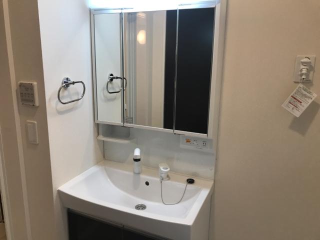 川口市大字安行領根岸　アパート新築工事203号室 洗髪洗面化粧台（イメージ）