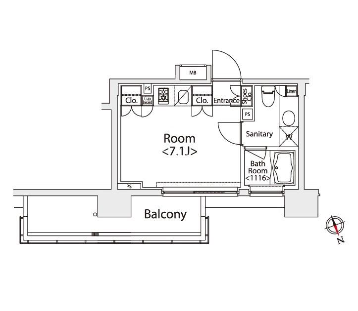 カスタリア戸越11階 間取