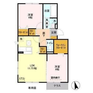 オークス102号室 間取