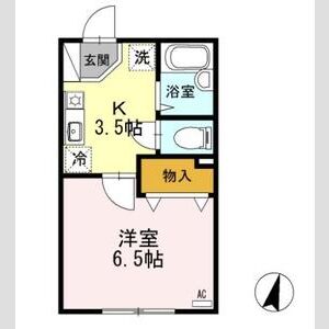 シャトル松原106号室 間取