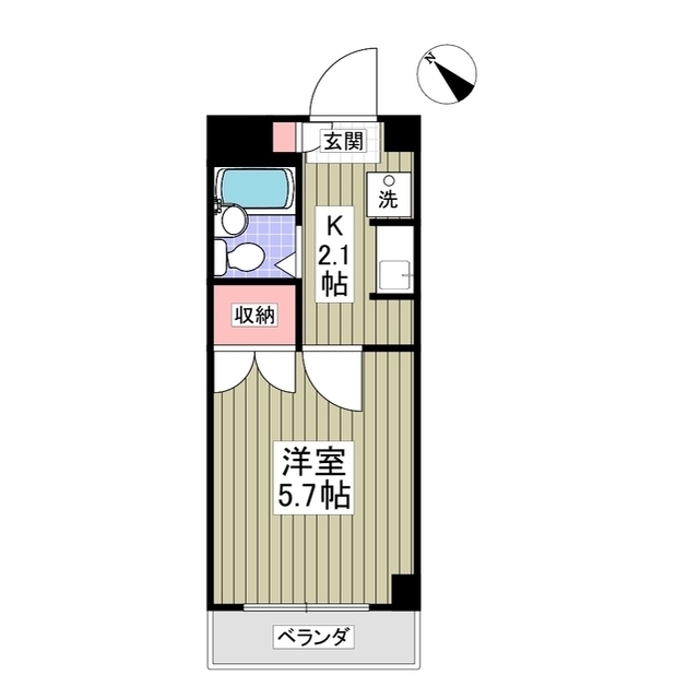 シャトール田口片倉204号室 間取