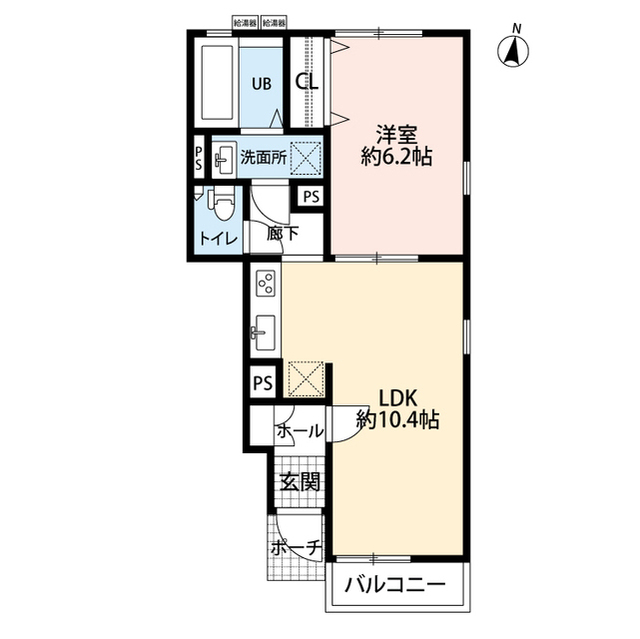 アムールKEN104号室 間取