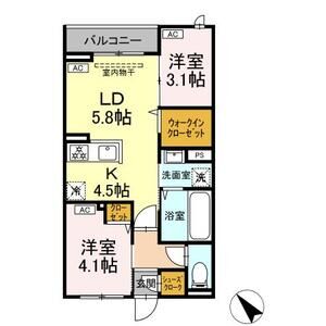 セレスティア白鳥306号室 間取