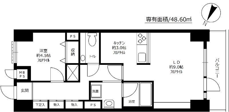 クレベール西新宿6階 間取