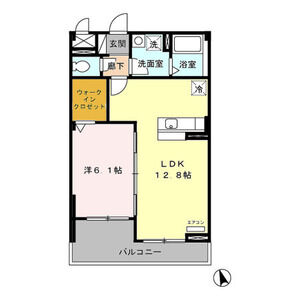 ファミール河内203号室 間取