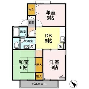 セジュール大島　ABA203号室 間取