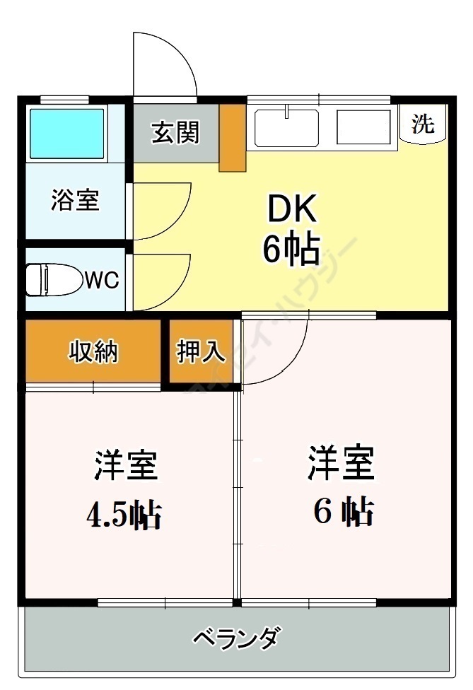 ハイムあさひ0202号室 間取