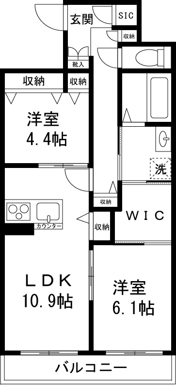 アイリスタ柏3階 間取