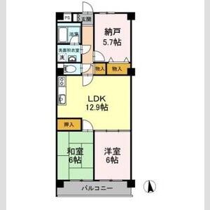 グリーンヒル上原205号室 間取