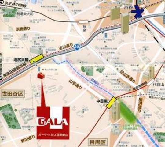 ガーラ・ヒルズ目黒東山1階 ◆ＭＡＰ◆
