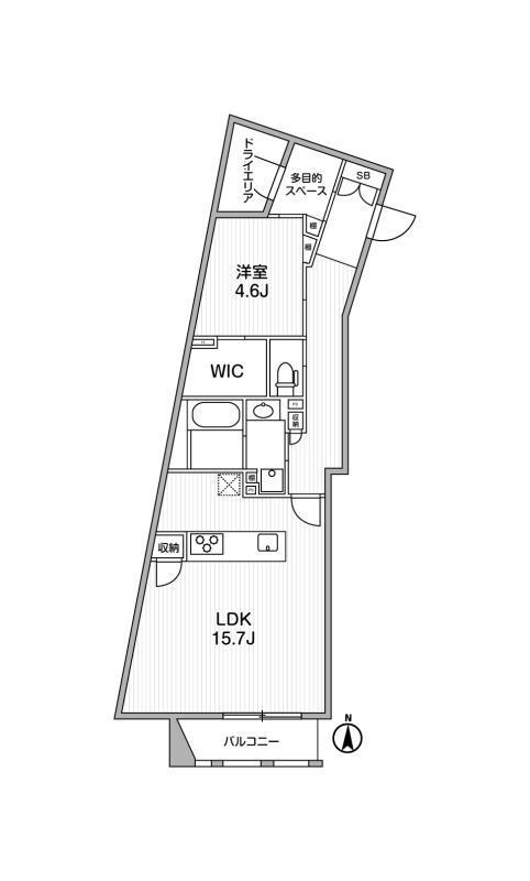 GranDuo柿の木坂21階 間取り図