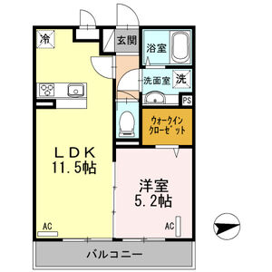 モンサンオール302号室 間取