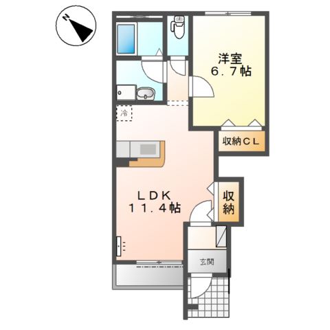 ソフィア106号室 間取