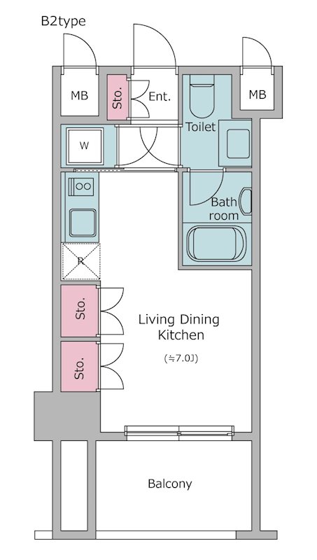 レジディア品川5階 間取