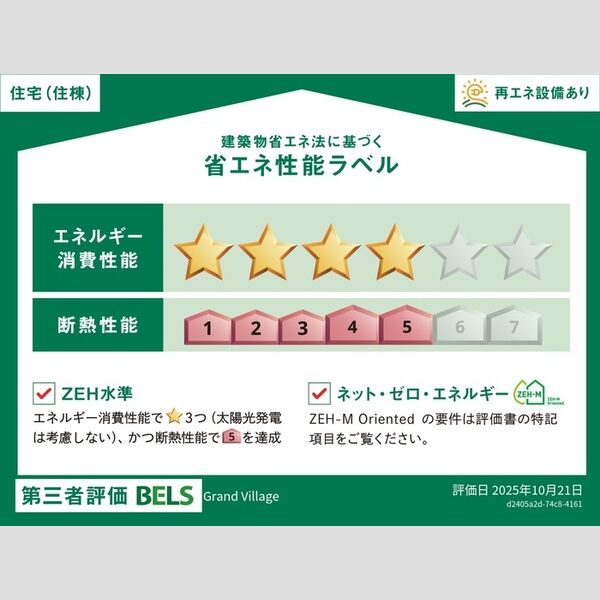 Grand Village604号室 省エネ性能ラベル