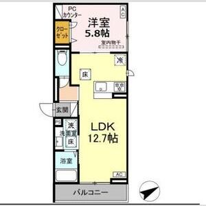エスペランス103号室 間取