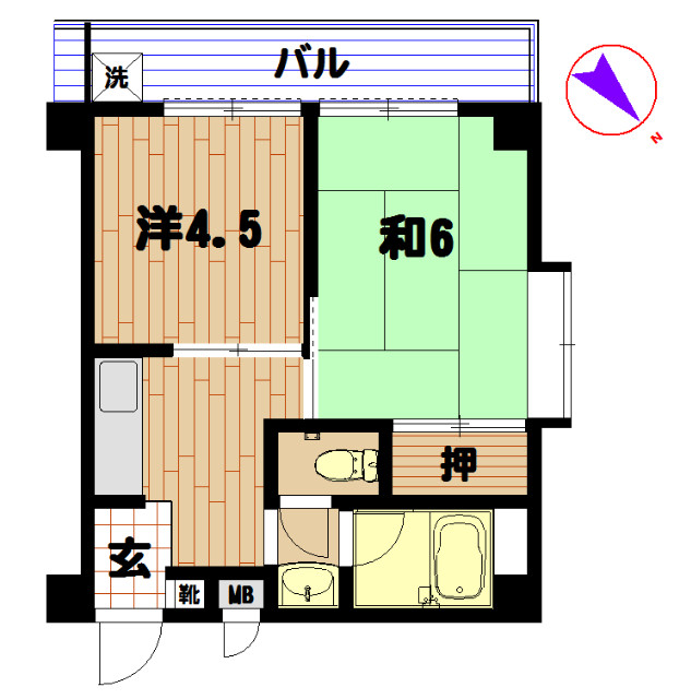 成増サンハイム4階 間取