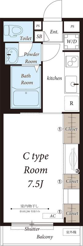 リブリ・シャトー・デ・ザール Ⅶ1階 間取