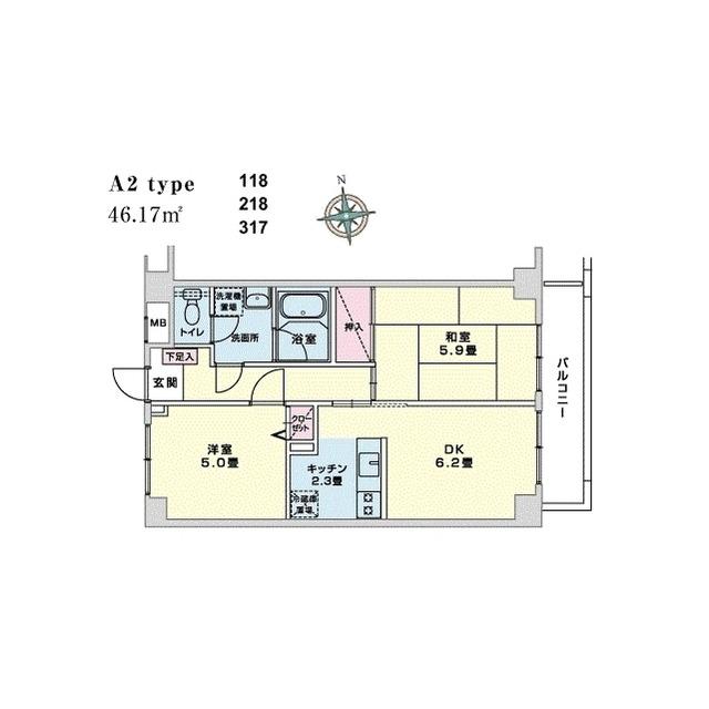 ドルフ喜多見1階 間取