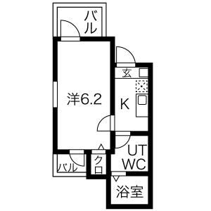Largo竹ノ塚202号室 間取