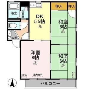 グリーンハイツ202号室 間取