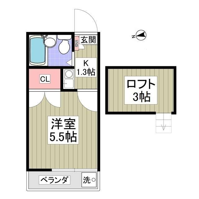 セフィール北柏205号室 間取