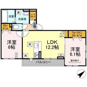 Blanc Cube(ブラン キューブ)101号室 間取