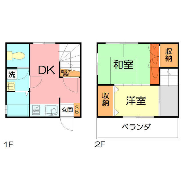 松林貸家1号室 間取