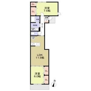 Charmant　K105号室 間取