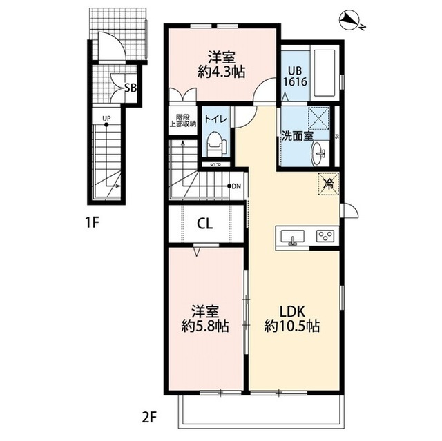 アムール Bonheur201号室 間取