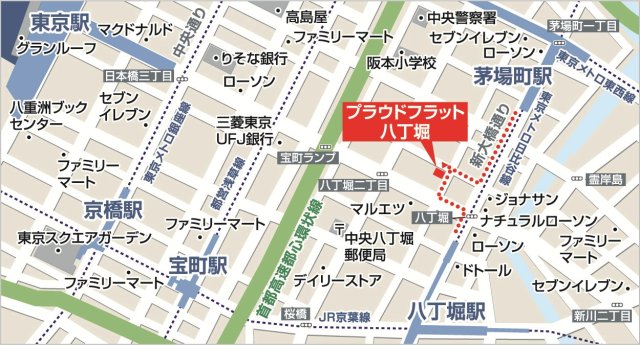 プラウドフラット八丁堀302号室 null