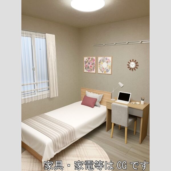 グランソレイユ206号室 家具搬入イメージ図