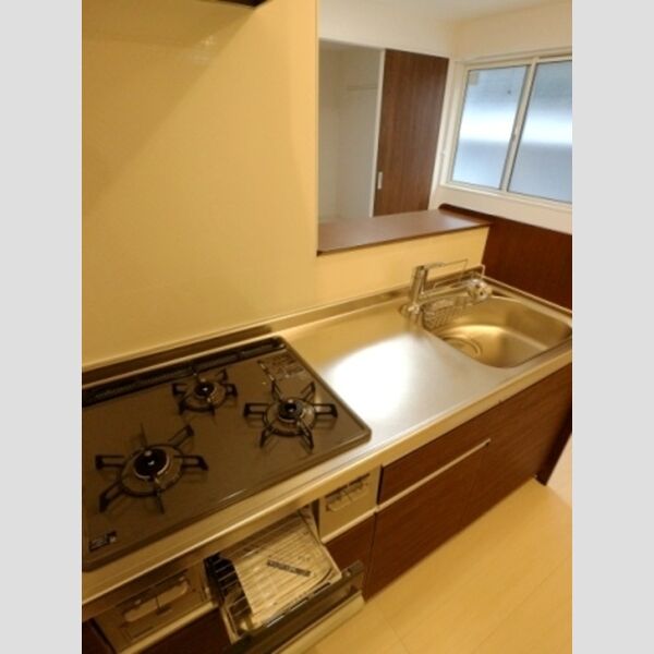 ブラウ天王台306号室 ガスコンロ3口グリル付