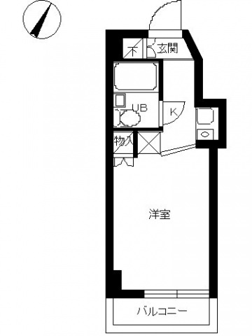 スカイコート子安402号室 間取