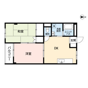 パインニードル105号室 間取