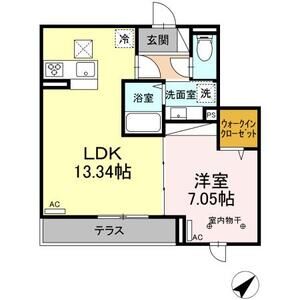 アナシエ石神井台105号室 間取