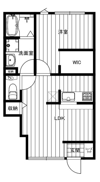 バレミックス辻堂102号室 間取
