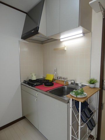 グランデュール白楽202号室 ﾋﾞﾙﾄｲﾝ2口ｶﾞｽｺﾝﾛ付の大きめのｼｽﾃﾑｷｯﾁﾝ