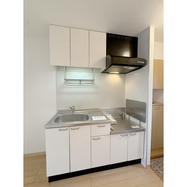 グリーンリーブスタチバナＢ棟205号室 ガスコンロ設置可のゆとりのキッチン