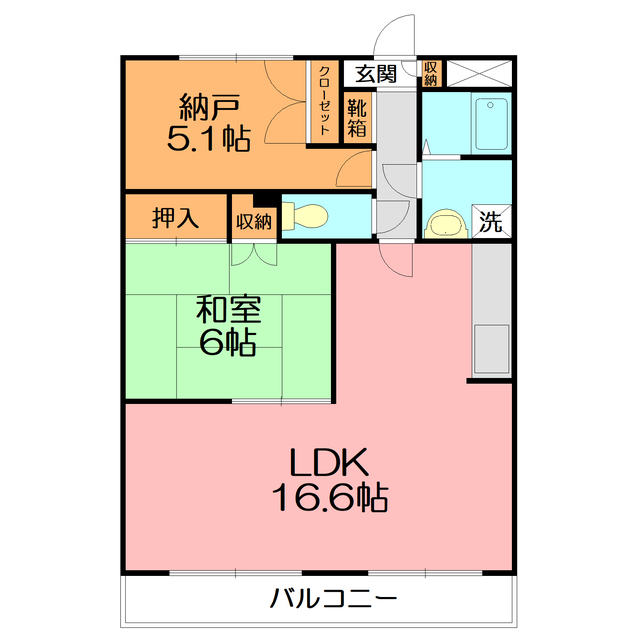 グレースガーデン403号室 間取