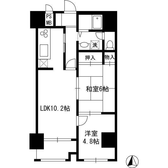 サンハイム清水0409号室 間取
