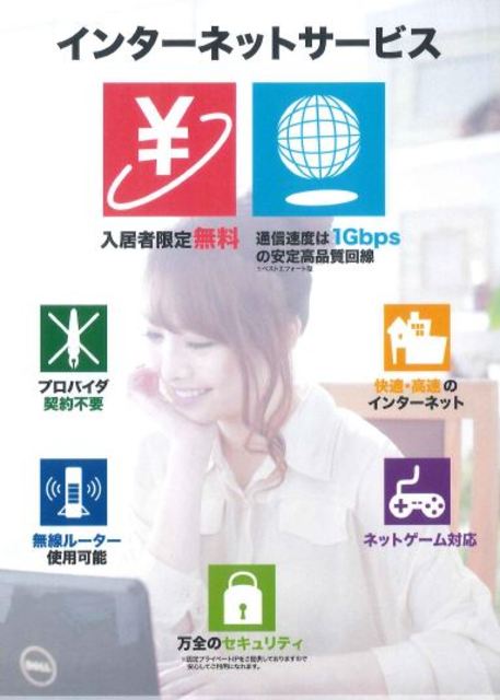 ルミエール・エタンセルｓｉｘ0204号室 インターネット無用、LAN・wi-fi無料