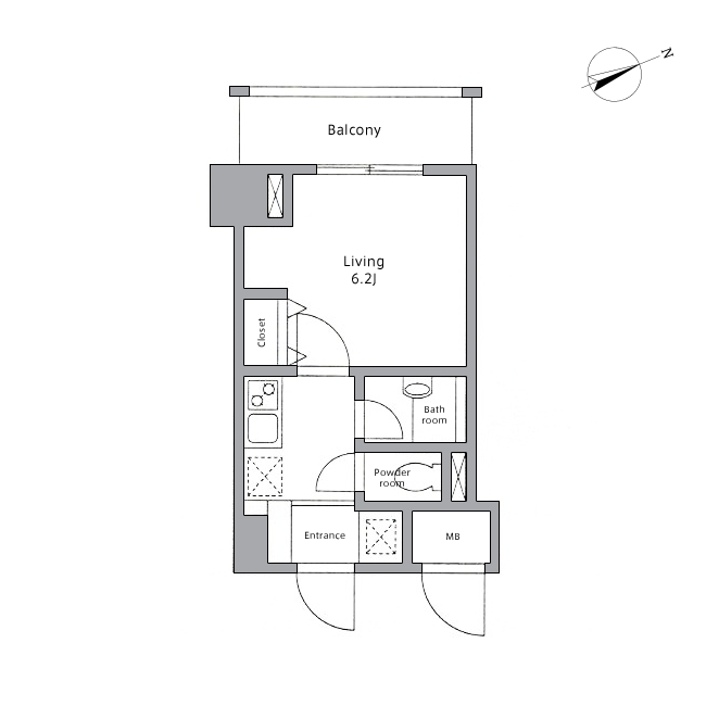 レジディア東品川11階 間取り