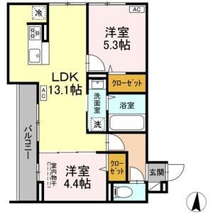 ブリューエン淵野辺303号室 間取