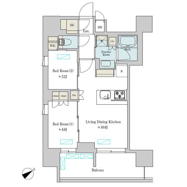 Ｂｒｉｌｌｉａ　ｉｓｔ　大井町12階 間取